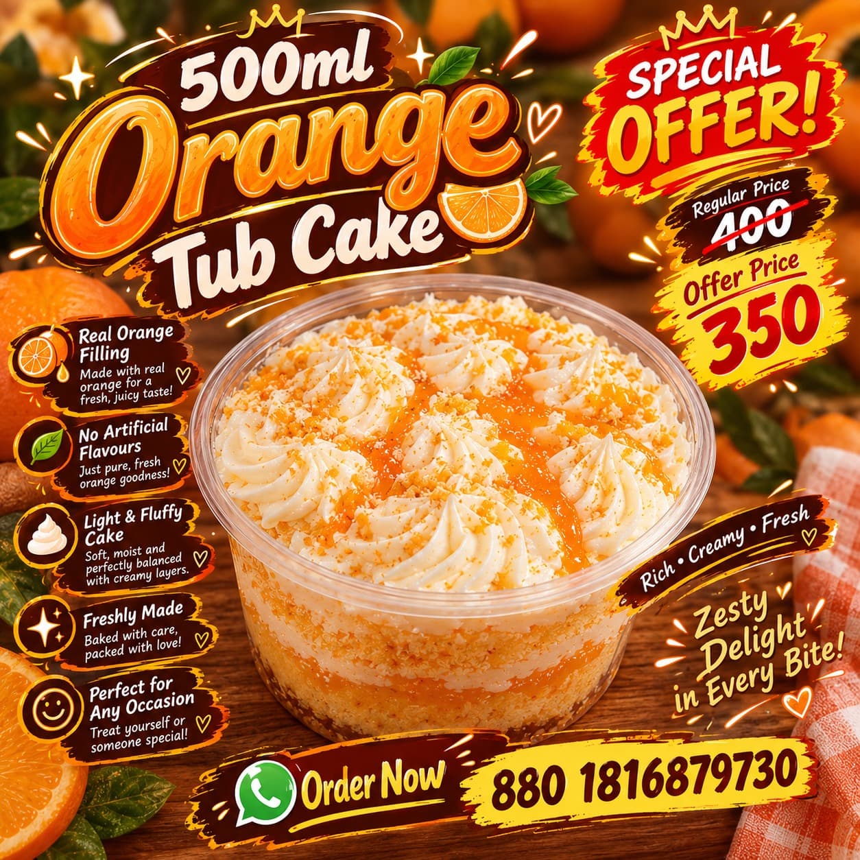 Orange Tub Cake