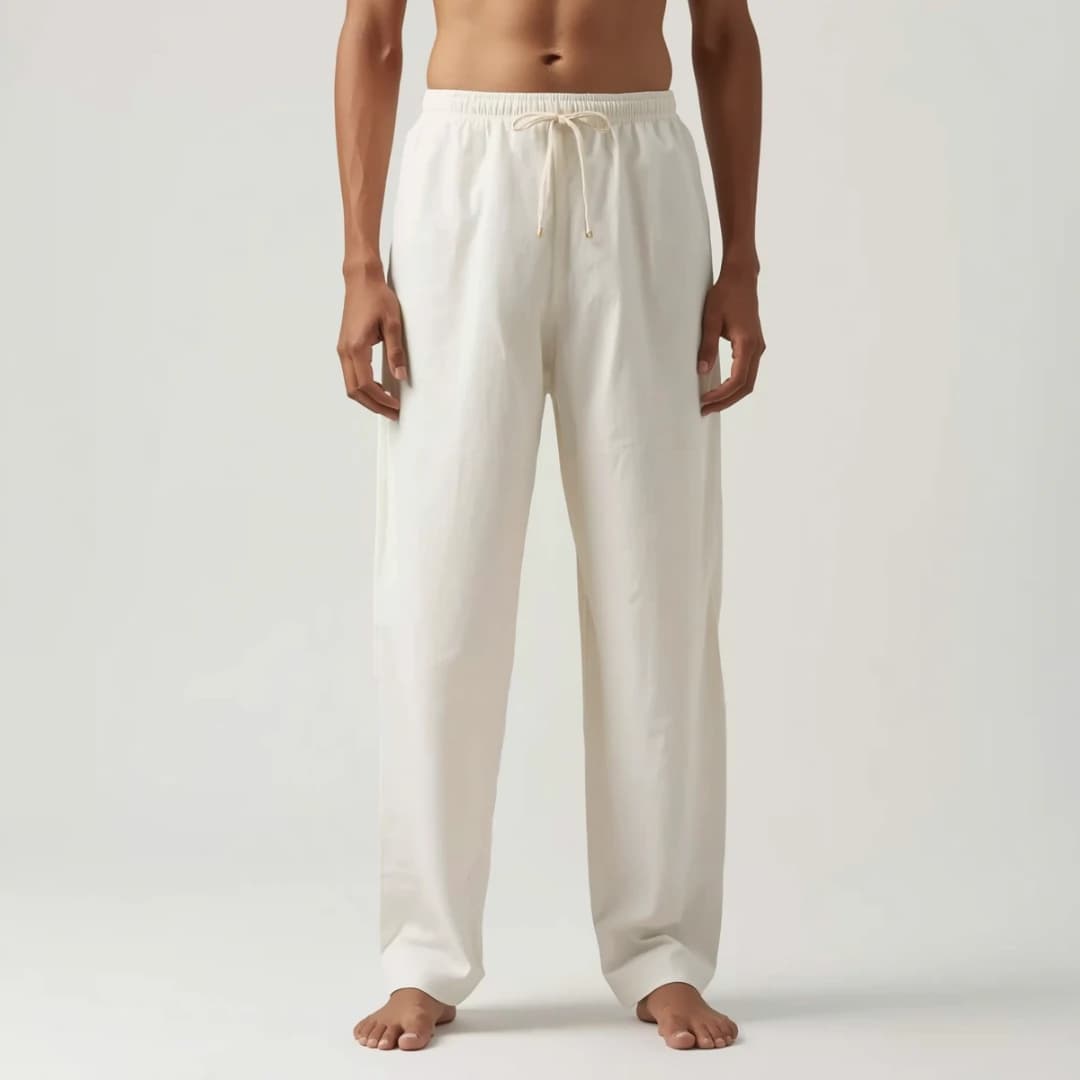 Off White Loose Fit Pajama